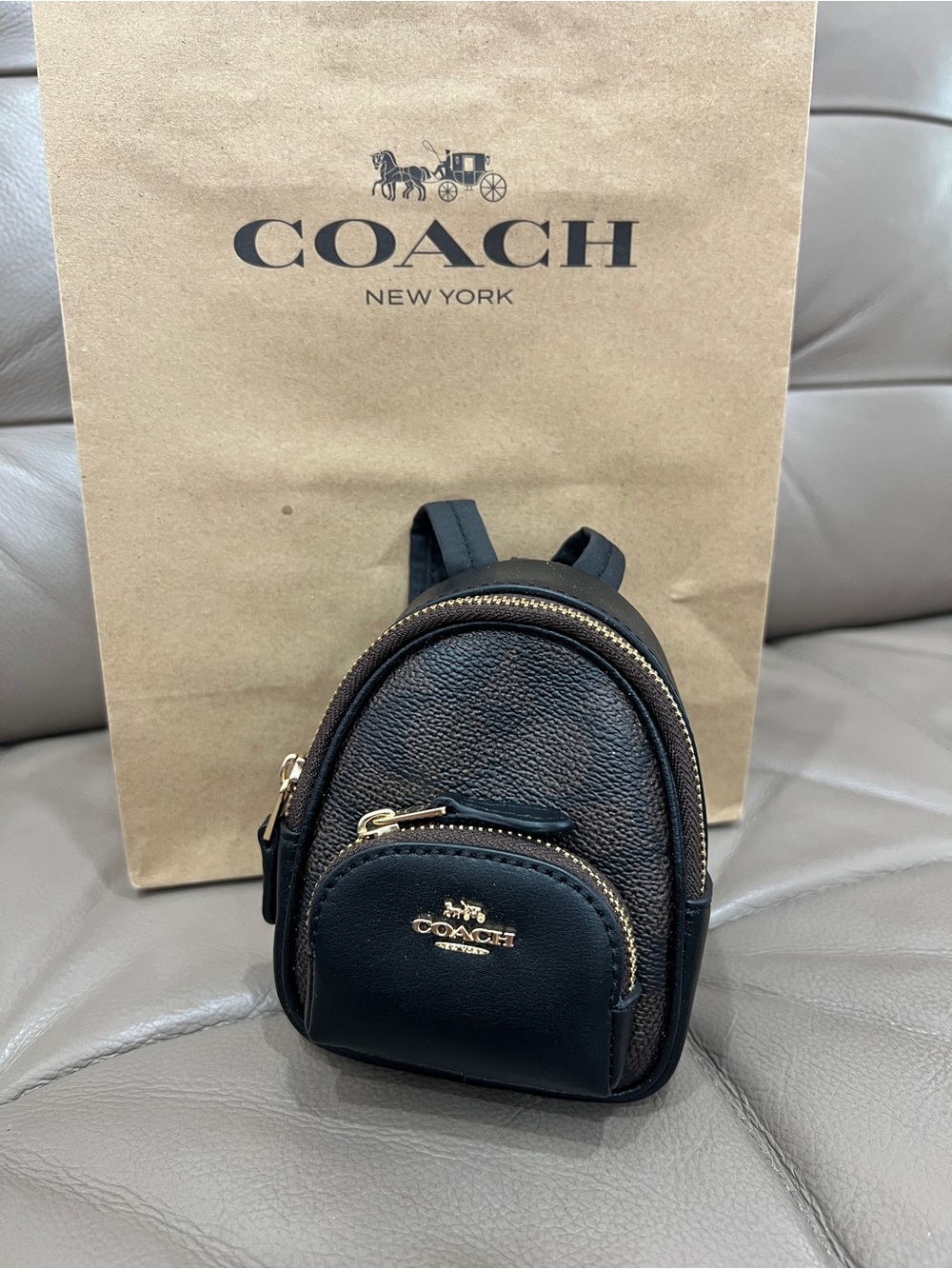 NWT Coach Mini Court Backpack Bag Charm
